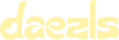 Yellow 'dazels' logo on a light background